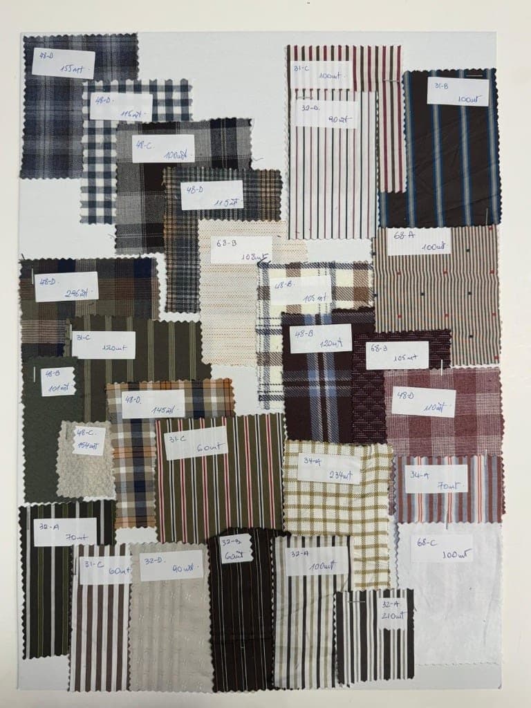 Earth tone check swatch board