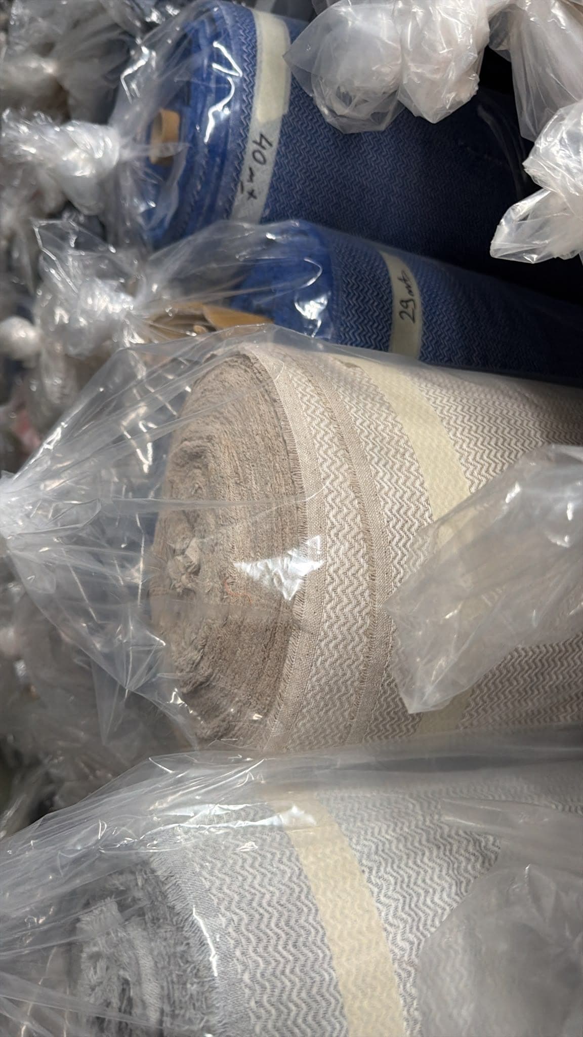 Neutral tone fabric rolls